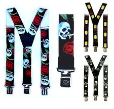 X + Y Form Damen Herren Hosenträger extra stark + 4cm breit starke Metallclipse