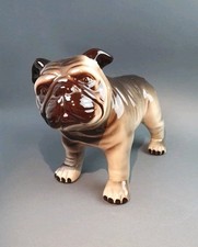 (K16) Spardose Mops Hund Kare Design Höhe 20cm Länge 25cm Beige Braun Keramik