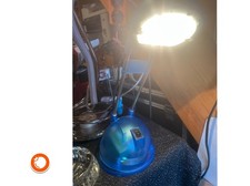 IKEA T1796 Tischleuchte Schreibtischlampe Teleskop Blau Metall Modern 45cm