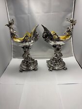 E2# 2 Stk. Nautilus / Hoch - Schalen Silber 800 punziert deutsche Handarbeit