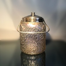 Loetz Kralik Art Nouveau martelé Glas Jugendstil Glaskunst Keksdose Bonboniere