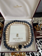 Nina Ricci Perlenkette Schmuck- Kollektion Vergoldet Neu Mit Sertifikat ??