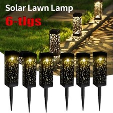 6er LED Solar Laterne Gartenleuchte Gartenlampe Solarleuchte Solarlampe Terrasse