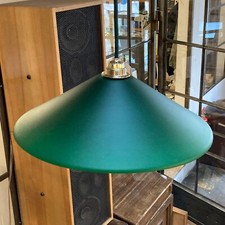 1 v.  10 Schirmlampe grünes satiniertes Glas | Billiardleuchte | neu verkabelt