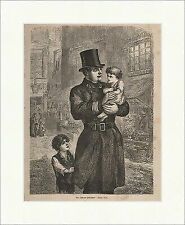 Der Londoner Policeman Holzstich England Polizei Polizist Uniform Kinder P 0295