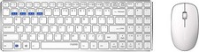 Rapoo 9300M kabelloses Multi-Mode Deskset Tastatur & Maus weiß QWERTZ (DE)