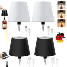 2 Stück LED Flaschenaufsatz TischLampe Flaschen-Leuchte Deko-Licht Dimmbar Akku