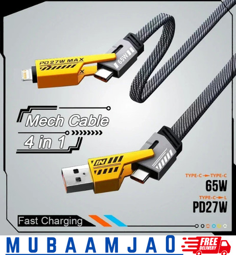 65w schnellladekabel 4in1 usb - 65w,