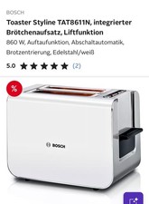 Bosch TAT3P421DE 970W 2-Scheiben-Toaster-Set - Weiß
