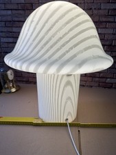 XL 60er 70er  Pilz Peill & Putzler Germany Tischlampe Mushroom Glas Space Age 48