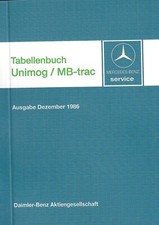 Unimog MBtrac Tabellenbuch 1986, 707 Seiten     384001003   (304003103)