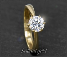 Gold Diamant Solitär Ring mit