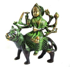 DURGA Statue aus Messing