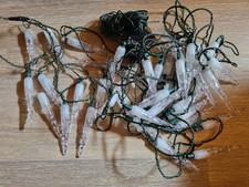 Lichterkette Eiszapfen 38 Zapfen Weihnachten Advent Innen Deko Baumschmuck