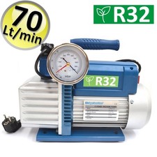 Zweistufige Vakuumpumpe 70 Lt/min für Gasanlagen R32 R1234YF - Vakuummeter und Elektro