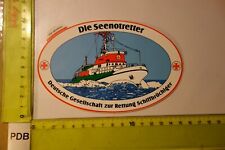 Alter Aufkleber Schiff Fähre Boot Rettung Seenot DGzRS Bremen (PDBD)