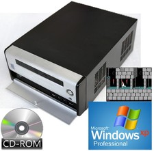 MINI COMPUTER CUBE CPU 1,6 GHz CD-ROM 12V POWER WINDOWS XP OLD SCHOOL GAMES
