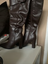 Damen Leder Stiefel Braun