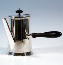 ART DECO SILBER SCHOKOLADENKANNE SILVER CHOCOLATE POT WILLIAM HUTTON SHEFFIELD B
