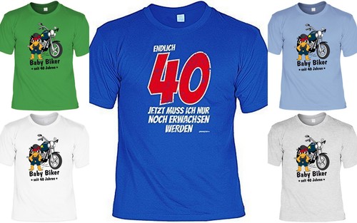 Shirt geburtstag - t-shirt, 40.geburtstag
