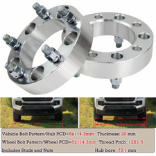 2x 20mm Spurverbreiterung 5x114,3 73,1mm Für Toyota Honda Mazda LEXUS M12x1,5