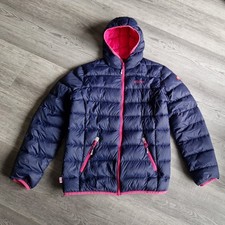 Trollkids Jacke Kapuze blau winddicht atmungsaktiv Gr. 176