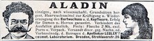 ALADIN Haarwuchsmittel Legler's cosmet. Labor Dresden Reklame Werbung 1904