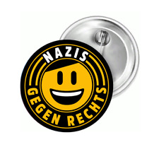 NaXis gegen Rechts Alle Smiley  Button Anstecker Aufkleber Aufnäher Auto Magnet
