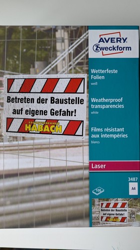 Wetterfeste folie 13 mm - 0,13,