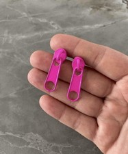 Pink Reißverschluss-Ohrringe