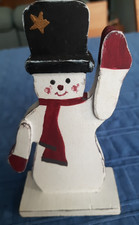Schneemann aus Holz 