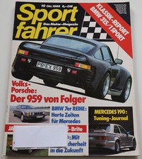 Sportfahrer 10/1986 Mercedes 190 Tuning W 201, Audi 80 B3, Zender Alfa  Spider