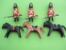 Playmobil 3 Gardesoldaten mit Pferden 
