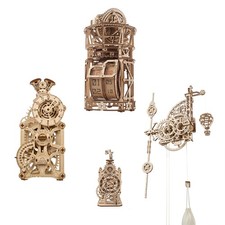 UGEARS Uhr Wanduhr Motorenuhr Mechanischer Bausatz 3D Modell Holzpuzzle Basteln