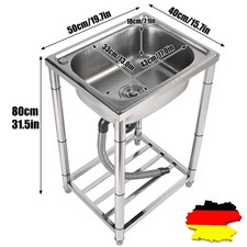 Spülbecken Waschtisch Edelstahl Spültisch Gastrospüle Küchenspüle Waschbecken