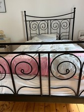Ikea Noresund Bett Metall Schwarz 140x200 +Lattenrost Top Zustand