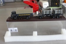 Brekina Magirus Pluto Rungen HZ grau + Beladung " DB von Haus zu Haus " OVP