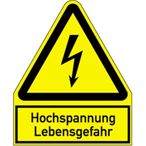Schild hochspannung - schild,