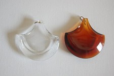 Vintage Muranoglas Behang 60mm  topaz / klar für Kronleuchter Lüster