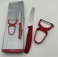 Victorinox 2er Set Messer Wellenschliff und Sparschäler Rapid Rot neu OVP