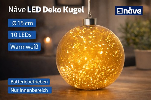 Näve led glaskugel 10 - näve,