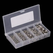 Sprengringe Edelstahl Angel Splitringe Spaltringe Angeln, 5-9mm, 200 Stk. in Box