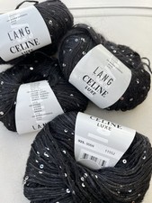 Wolle von Lang Yarns, Paillettengarn  Schwarz, 200g, 4 Knäuel