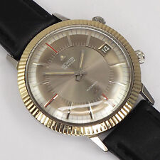 LeCoultre Memovox Edelstahl /Gold Herren Automatikuhr mit Wecker-Funktion 70er J