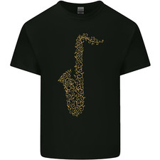 Ein Saxophon Musikinstrumente Brass Band Herren T-Shirt leicht Baumwolle
