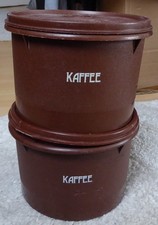 TUPPERWARE*Kaffee Vorratsdose / Dose / Aufbewahrung*10 x 15 cm*Braun*VINTAGE
