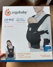 Leichte ergonomisch neuwertige Babytrage Ergobaby Omni Breeze, schwarz, 3.2-20kg