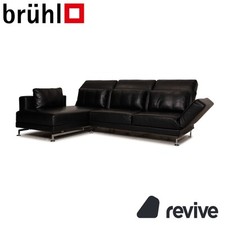 Brühl Moule Leder Ecksofa Schwarz Sofa Couch Funktion