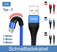 Ladekabel USB Typ C Datenkabel für Samsung Huawei Xiaomi Handy Schnellladekabel