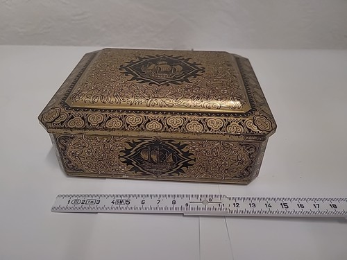 Antike messing schatulle mit - antike,